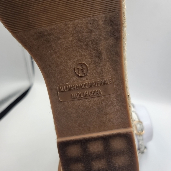 Lulus Akina Natural Snake Espadrille Gladiator Sandals Sz 7.5 - Picture 5 of 10